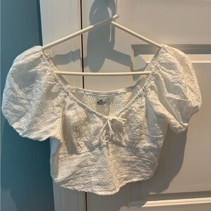 Hollister Cream Puff Sleeve Blouse